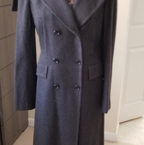 Gianfranco Ferre long grey wool coat